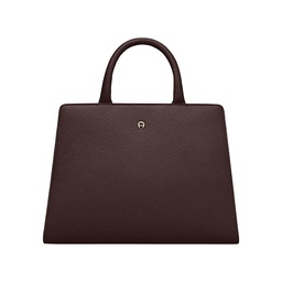 【AIGNER】CYBILL Handbag Short M／black（ハンドバッグ） CYBILL Handbag M, dark teak | AIGNER JAPAN WEBSITE